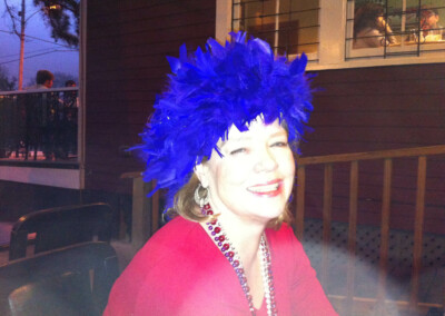 Virginia and the purple feather hat