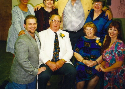 Family group shot of parents & children 1996