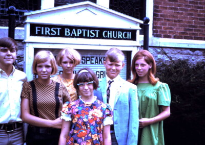 group in front of church