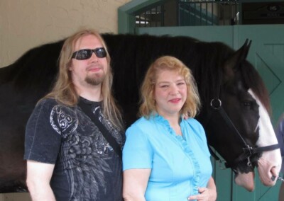 Justin & Virginia with horse