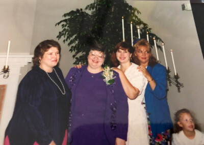 Sisters at Beth's wedding (1989)