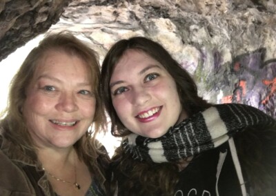 Virginia & Madelaine in cave 2018