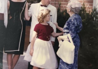 Virginia at Linda's wedding (1961)