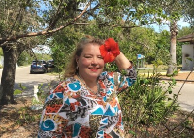 Virginia with another flower